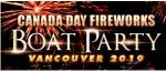 Canada Day Fireworks Party Boat Logo